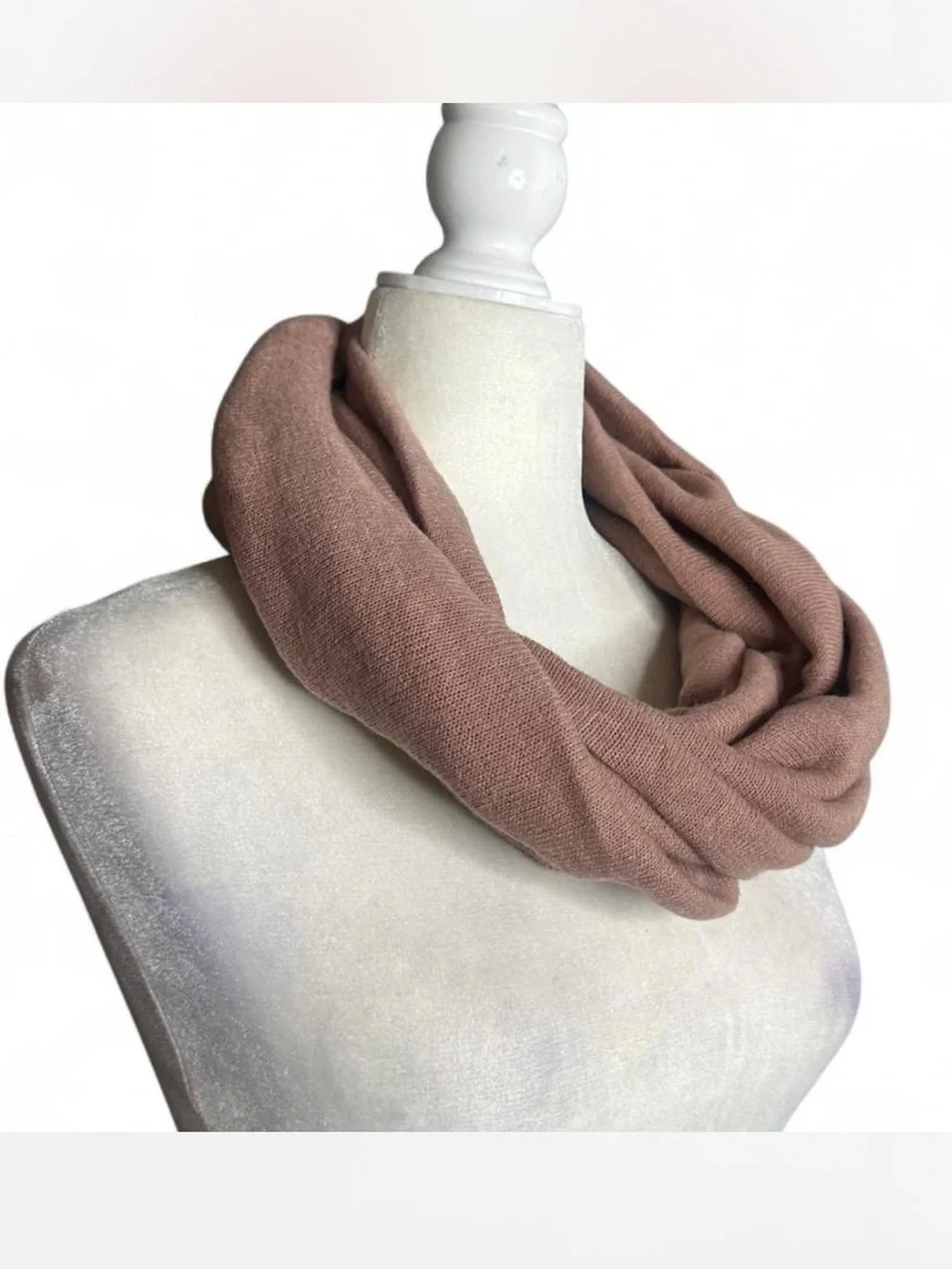 💜 Janice Blush Knit Infinity Scarf (OS)